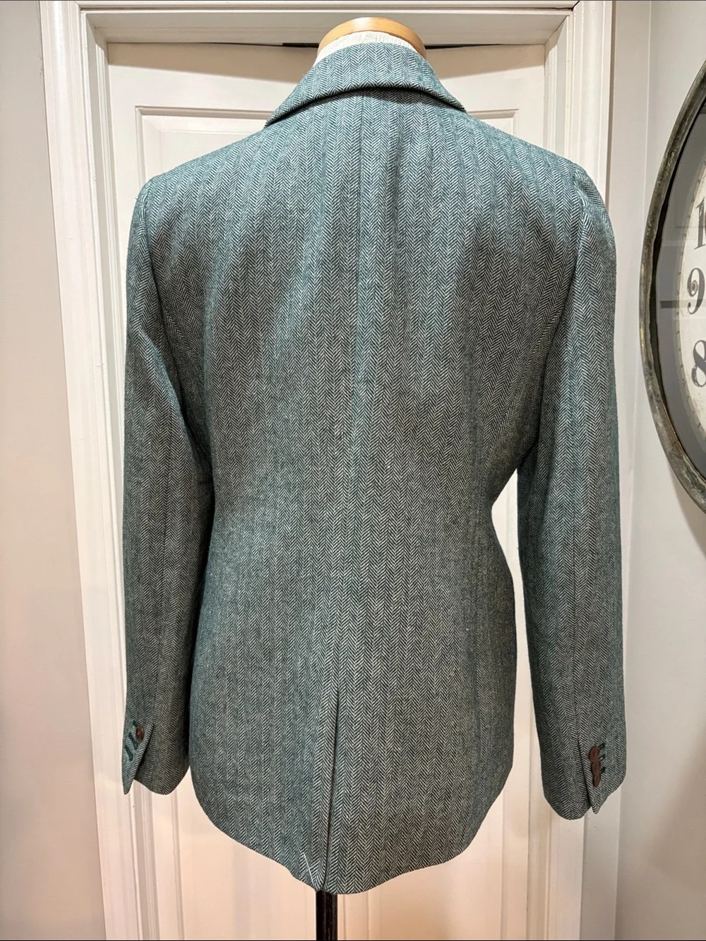 J Crew sz 10 green tweed wool blazer NWT - Picture 4 of 11
